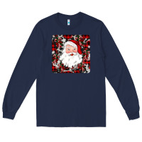 Navy santa christmas coaster Long Sleeve Tee - JahusDesignShop