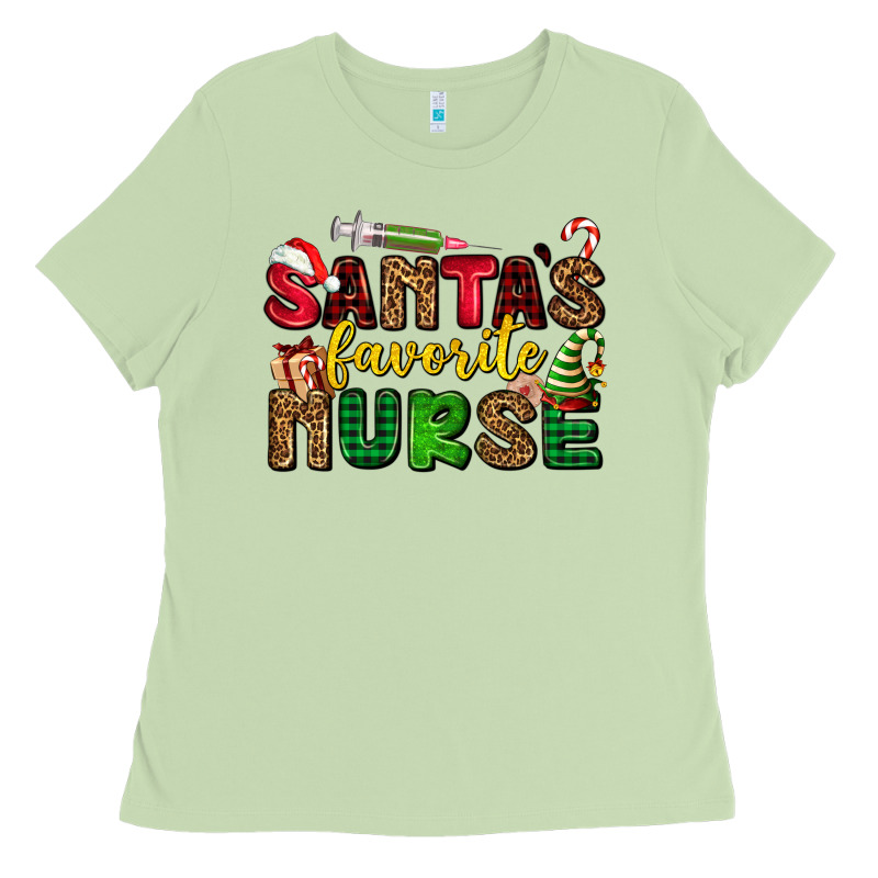 Santas Favorite Nurse Ladies Tee by AdoDesignShop | Teevron
