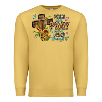 Antique Gold pray on it pray over it pray through it Premium Sweatshirt - MaliasSmallBusiness