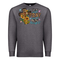 Charcoal Heather pray on it pray over it pray through it Premium Sweatshirt - MaliasSmallBusiness