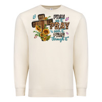 Sandshell pray on it pray over it pray through it Premium Sweatshirt - MaliasSmallBusiness