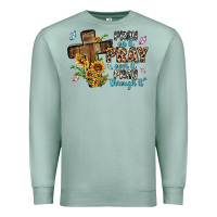 Seafoam pray on it pray over it pray through it Premium Sweatshirt - MaliasSmallBusiness
