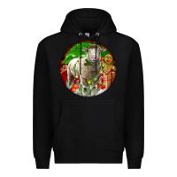 Black christmas dorset sheep Premium Hoodie - LillyAllenDesigns