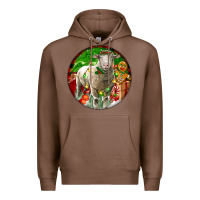 Chestnut christmas dorset sheep Premium Hoodie - LillyAllenDesigns