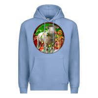 Colony Blue christmas dorset sheep Premium Hoodie - LillyAllenDesigns