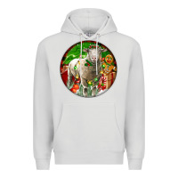 Dove Grey christmas dorset sheep Premium Hoodie - LillyAllenDesigns