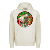 Oatmeal Heather christmas dorset sheep Premium Hoodie - LillyAllenDesigns