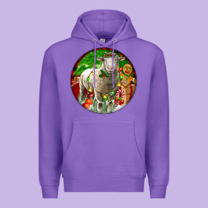 Christmas Dorset Sheep Premium Hoodie Designed By Lillyallendesigns