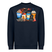 Navy monster truck coffee cups Heavyweight Sweatshirt - Zillion Design Studio