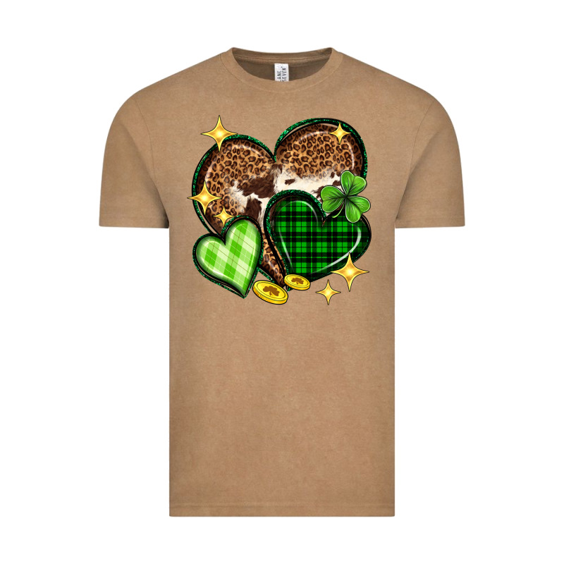 St. Patrick's Day Hearts Vintage Tee by Neo Western | Teevron