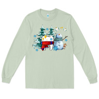 Matcha dental christmas teeth and winter with snowman Long Sleeve Tee - AdoDesignShop
