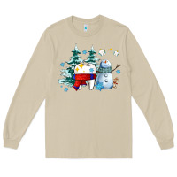 Mushroom dental christmas teeth and winter with snowman Long Sleeve Tee - AdoDesignShop