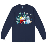 Navy dental christmas teeth and winter with snowman Long Sleeve Tee - AdoDesignShop