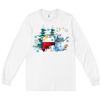 White dental christmas teeth and winter with snowman Long Sleeve Tee - AdoDesignShop