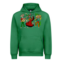 Emerald Mexican Skeletons Urban Hoodie - texasbilliewilder