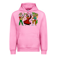 Fuchsia Pink Mexican Skeletons Urban Hoodie - texasbilliewilder