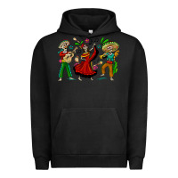 Pigment Black Mexican Skeletons Urban Hoodie - texasbilliewilder