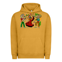 Pigment Peanut Butter Mexican Skeletons Urban Hoodie - texasbilliewilder