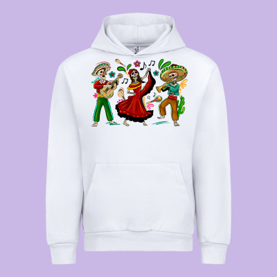 Mexican Skeletons Urban Hoodie Designed By Texasbilliewilder
