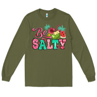 Army Green be salty summer Long Sleeve Tee - Jasminsmagicworld