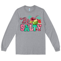Heather Grey be salty summer Long Sleeve Tee - Jasminsmagicworld