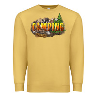 Antique Gold camping Premium Sweatshirt - NancyCooperArtShop