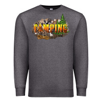Charcoal Heather camping Premium Sweatshirt - NancyCooperArtShop