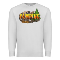 Dove Grey camping Premium Sweatshirt - NancyCooperArtShop