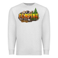 Oatmeal Heather camping Premium Sweatshirt - NancyCooperArtShop