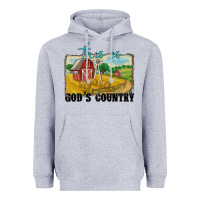 Heather Grey this is god's country Heavyweight Hoodie - MaliasSmallBusiness