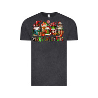 Vintage Black merry christmas coffee afro gnomies Vintage Tee - FaDigitalArtStudio