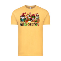 Vintage Mustard merry christmas coffee afro gnomies Vintage Tee - FaDigitalArtStudio
