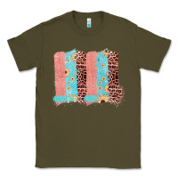 Army Green Sunflower Leopard Jute Pattern Brushstrokes Classic Tee - Bettercallsaul