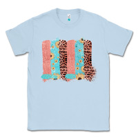 Dusty Blue Sunflower Leopard Jute Pattern Brushstrokes Classic Tee - Bettercallsaul
