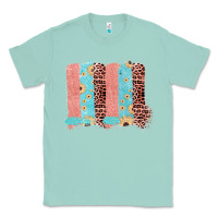 Seafoam Sunflower Leopard Jute Pattern Brushstrokes Classic Tee - Bettercallsaul