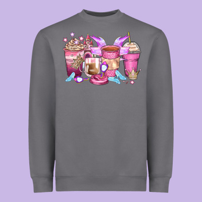 Princess Coffee Cups Heavyweight Sweatshirt Designed By Zillion Design Studio