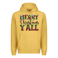 Antique Gold merry christmas y'all Premium Hoodie - AdoDesignShop
