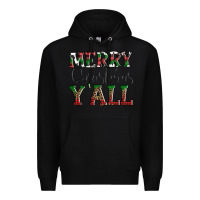 Black merry christmas y'all Premium Hoodie - AdoDesignShop
