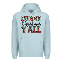 Blue Mist merry christmas y'all Premium Hoodie - AdoDesignShop