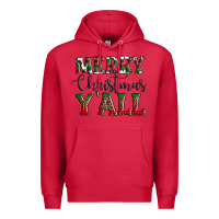 Cardinal merry christmas y'all Premium Hoodie - AdoDesignShop