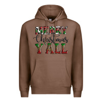 Chestnut merry christmas y'all Premium Hoodie - AdoDesignShop