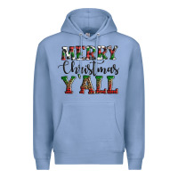 Colony Blue merry christmas y'all Premium Hoodie - AdoDesignShop