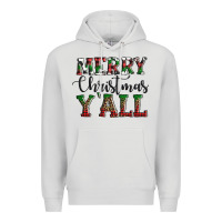 Dove Grey merry christmas y'all Premium Hoodie - AdoDesignShop