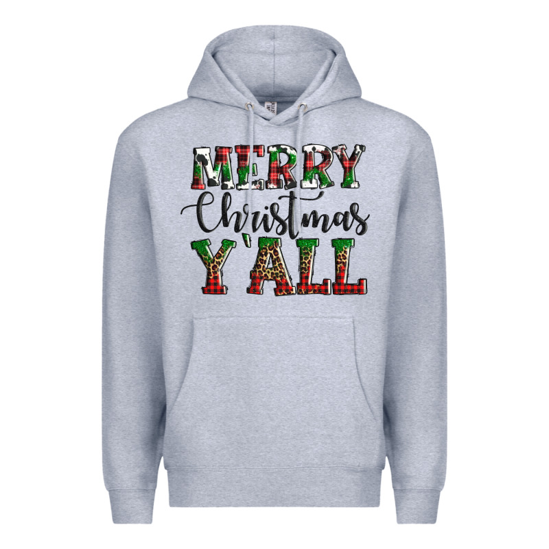 Merry Christmas Y'all Premium Hoodie by AdoDesignShop | Teevron