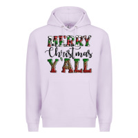 Lilac merry christmas y'all Premium Hoodie - AdoDesignShop
