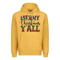 Mustard merry christmas y'all Premium Hoodie - AdoDesignShop