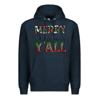 Navy merry christmas y'all Premium Hoodie - AdoDesignShop
