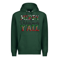 Sports Green merry christmas y'all Premium Hoodie - AdoDesignShop