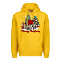 Lemon Merry Christmas Gray Squirrel Premium Hoodie - LillyAllenDesigns