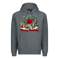 Rock Merry Christmas Gray Squirrel Premium Hoodie - LillyAllenDesigns